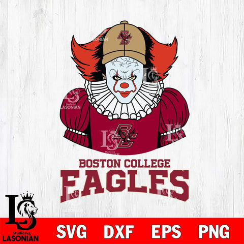 Boston College Eagles Pennywise Horror Sport 7 Svg Eps Dxf Png File, Digital Download