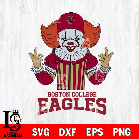 Boston College Eagles Pennywise Horror Sport 8 Svg Eps Dxf Png File, Digital Download