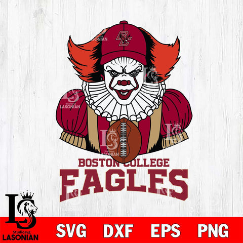 Boston College Eagles Pennywise Horror Sport 9 Svg Eps Dxf Png File, Digital Download