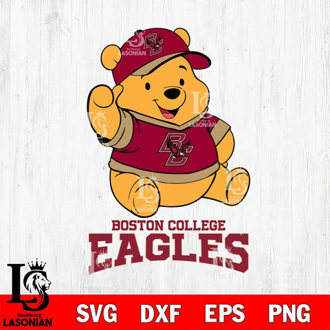 Boston College Eagles Pooh Bear Disney, Svg Eps Dxf Png File, Digital Download