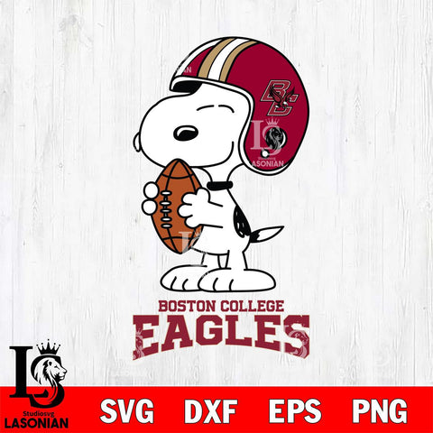 Boston College Eagles Snoopy Rugby Svg Eps Dxf Png File, NCAA svg , Digital Download , Instant Download, Cricut File