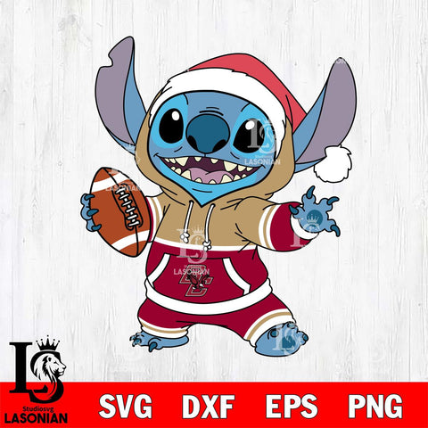 Boston College Eagles Stitch Football Christmas File Cut, NCAA SVG DXF EPS PNG FILE, Digital Download , Criucut , Silhouette