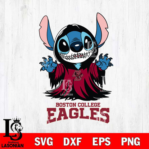 Boston College Eagles Stitch Ghost Svg Eps Dxf Png File, NCAA svg, Digital Download, Instant Download
