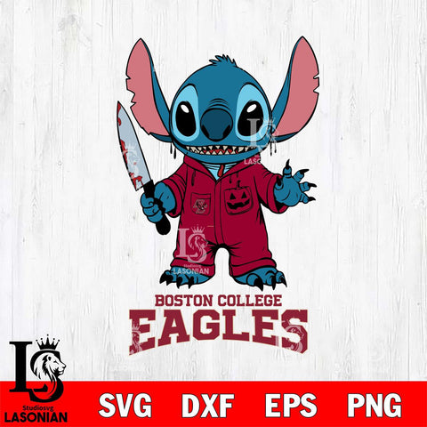 Boston College Eagles Stitch Horror 2 Svg Eps Dxf Png File, NCAA svg, Digital Download, Instant Download