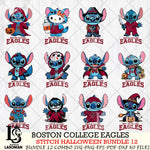 Boston College Eagles Stitch Horror Bundle 12 SVG Svg Eps Dxf Png File, NCAA svg, Digital Download, Instant Download
