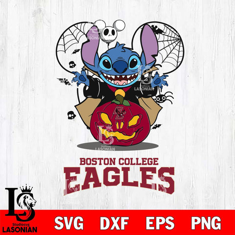 Boston College Eagles Stitch Horror Halloween Svg Eps Dxf Png File, Digital Download, Instant Download