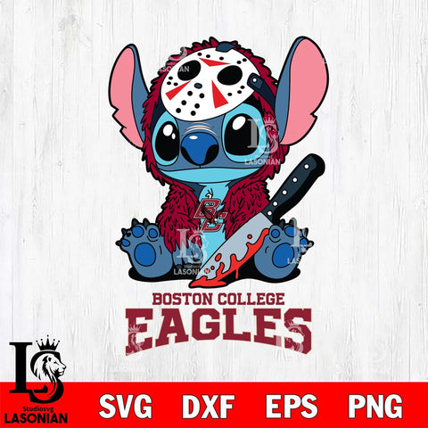 Boston College Eagles Stitch Jason Voorhees Svg Eps Dxf Png File, NCAA svg, Digital Download, Instant Download
