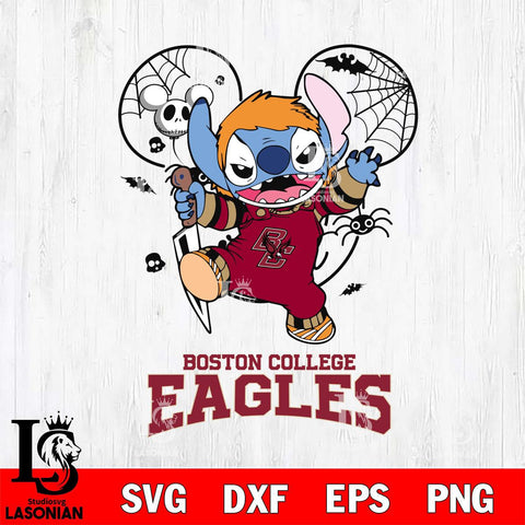 Boston College Eagles Stitch Michael Halloween Svg Eps Dxf Png File, Digital Download, Instant Download