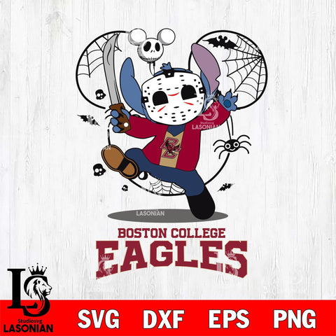 Boston College Eagles Stitch jason voorhees Halloween Svg Eps Dxf Png File, Digital Download, Instant Download