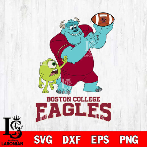 Boston College Eagles Sully & Mike Football Cricut,Christmas SVG DXF EPS PNG FILE, NCAA Digital Download,Instant Download, Silhouette
