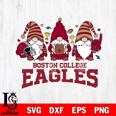 Boston College Eagles Three Gnome File Cut, NCAA SVG, Digital Download , Criucut , Silhouette