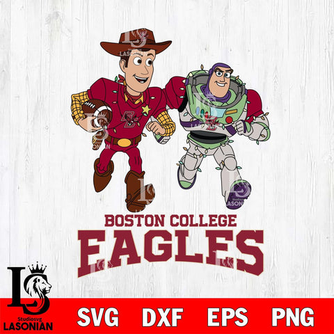 Boston College Eagles Woody & Buzz Lightyear Football Cricut,Christmas SVG DXF EPS PNG FILE, NCAA Digital Download,Instant Download, Silhouette