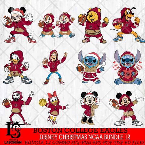 Boston College Eagles  Disney christmas NCAA Bundle File Cut, Bundle NCAA SVG DXF EPS PNG FILE, Digital Download , Criucut , Silhouette