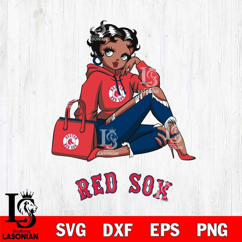 Boston Red Sox Awesome Black Fan Girl Betty Boop