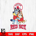 Boston Red Sox Bluey & Bingo 12 Svg Eps Dxf Png File, MLB svg, Digital Download, Instant Download