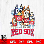 Boston Red Sox Bluey & Bingo 14 Svg Eps Dxf Png File, MLB svg, Digital Download, Instant Download
