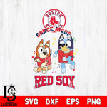 Boston Red Sox Bluey Bingo Svg Eps Dxf Png File, MLB svg, Digital Download, Instant Download