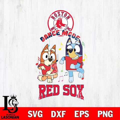 Boston Red Sox Bluey Bingo Svg Eps Dxf Png File, MLB svg, Digital Download, Instant Download