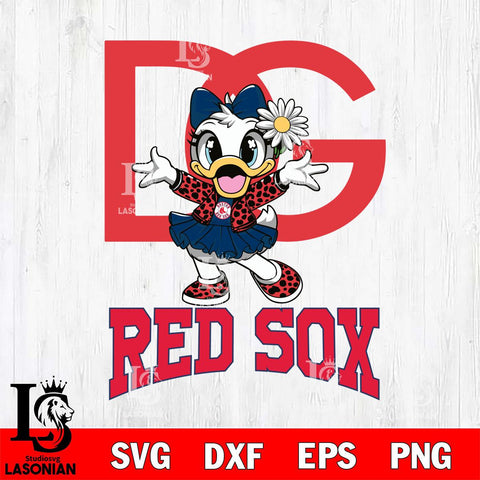 Boston Red Sox Dolce And Gabbana Daisy Duck Disney Svg Eps Dxf Png File, Digital Download, Instant Download