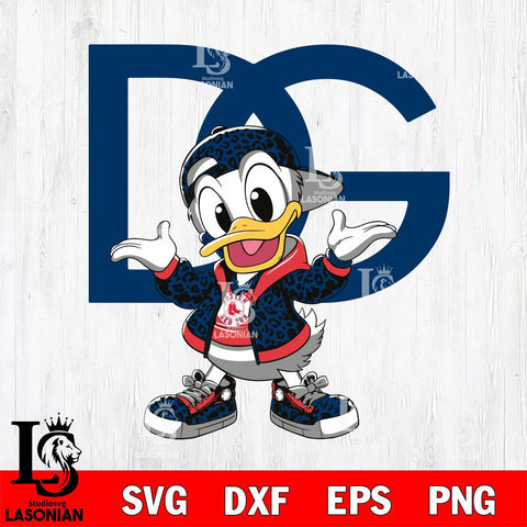 Boston Red Sox Dolce And Gabbana Donald Duck Disney Svg Eps Dxf Png File, Digital Download, Instant Download