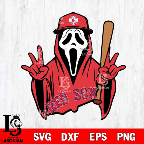 Boston Red Sox Ghostface 2 Svg Eps Dxf Png File, Digital Download, Instant Download