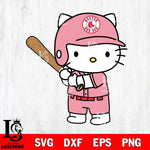 Boston Red Sox Hello Kitty Player SVG DXF EPS PNG FILE, MLB File Cut,Hello Kitty Digital Download,Instant Download, Silhouette