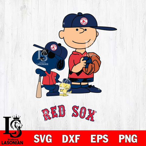 Boston Red Sox Peanuts baseball Svg Eps Dxf Png File, MLB File Cut,Digital Download,Instant Download,MLB Svg Files