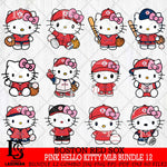 Boston Red Sox Pink Hello Kitty MLB Bundle 12 Svg Eps Dxf Png File,Bundle MLB File Cut,Digital Download,Instant Download,Svg Files