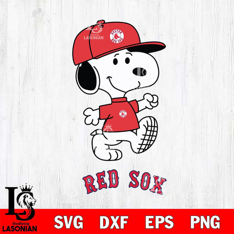 Boston Red Sox Snoopy Baseball Svg Eps Dxf Png File, MLB File Cut,Digital Download,Instant Download,MLB Svg Files