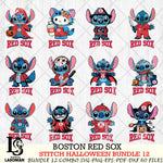 Boston Red Sox Stitch Horror Bundle 12 SVG Svg Eps Dxf Png File, MLB svg, Digital Download, Instant Download