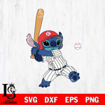 Boston Red Sox Stitch hits ball SVG DXF EPS PNG FILE, MLB File Cut, Digital Download,Instant Download, Silhouette, Stitch Cricut