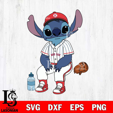 Boston Red Sox Stitch resting SVG DXF EPS PNG FILE, MLB File Cut, Digital Download,Instant Download, Silhouette, Stitch Cricut