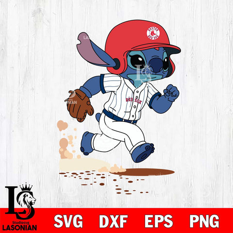 Boston Red Sox Stitch run Baseball SVG DXF EPS PNG FILE, MLB File Cut, Digital Download,Instant Download, Silhouette, Stitch Cricut