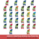 Boujee Grinch Christmas MLB ALL TEAM Cut Files Cricut, Svg Dxf Eps Png file , Silhouette