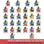 Boujee Grinch Girls Christmas MLB ALL TEAM Cut Files Cricut, Svg Dxf Eps Png file , Silhouette