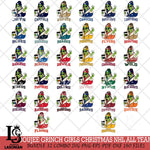 Boujee Grinch Girls Christmas NHL Cut Files, Cricut,Christmas Svg Dxf Eps Png file , Digital Download