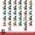 Boujee Grinch Heart Christmas NFL ALL TEAM Svg Eps Dxf Png File,Cricut svg files, Digital Download, Instant Download