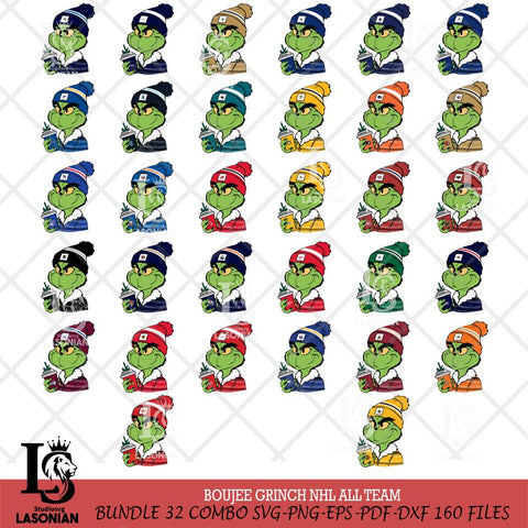 Boujee Grinch NHL ALL TEAM Svg Eps Dxf Png File, Digital Download, Instant Download