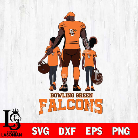 Bowling Green Falcons 3 Father and son Rugby SVG DXF EPS PNG FILE,NCAA SVG, Father day Digital Download,Instant Download, Silhouette