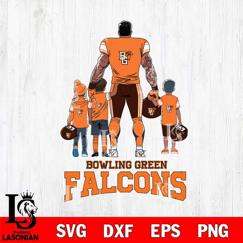Bowling Green Falcons 4 Father and son Rugby SVG DXF EPS PNG FILE,NCAA SVG, Father day Digital Download,Instant Download, Silhouette