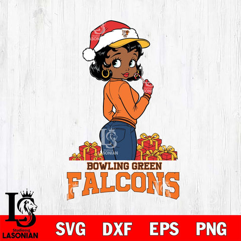Bowling Green Falcons Betty Boop Back File Cut, NCAA SVG DXF EPS PNG PDF File, Digital Download , Criucut , Silhouette