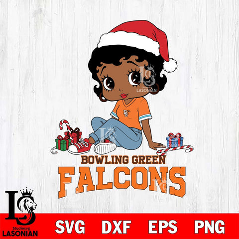 Bowling Green Falcons Betty Boop Christmas File Cut, NCAA SVG DXF EPS PNG PDF File, Digital Download , Criucut , Silhouette