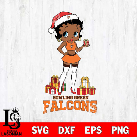 Bowling Green Falcons Betty Boop Christmas Gift File Cut, NCAA SVG DXF EPS PNG PDF File, Digital Download , Criucut , Silhouette