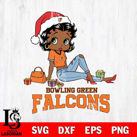 Bowling Green Falcons Betty Boop Christmas Packing File Cut, NCAA SVG DXF EPS PNG PDF File, Digital Download , Criucut , Silhouette