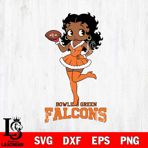 Bowling Green Falcons Betty Boop Christmas Rugby File Cut, NCAA SVG DXF EPS PNG PDF File, Digital Download , Criucut , Silhouette