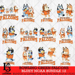 Bowling Green Falcons Bluey Dace Mode NCAA Bundle 12 SVG Eps Dxf Png File, Digital Download, Instant Download