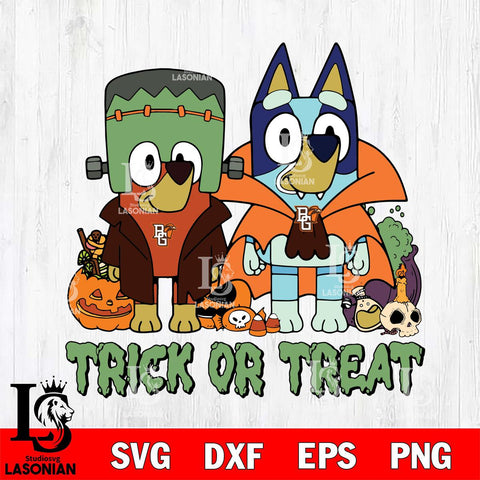 Bowling Green Falcons Bluey Halloween Trick or Treat Svg Eps Dxf Png File, Digital Download, Instant Download
