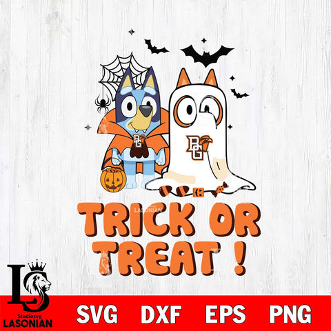 Bowling Green Falcons Bluey Trick or Treat Halloween Svg Eps Dxf Png File, Digital Download, Instant Download