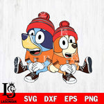 Bowling Green Falcons Bluey & Bingo Christmas Svg Eps Dxf Png File, Digital Download, Instant Download