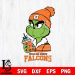 Bowling Green Falcons Boujee Grinch Christmas Cut Files Cricut, Svg Dxf Eps Png file, Digital download , Silhouette